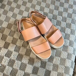 Vince Soft Leather Platform Sandals